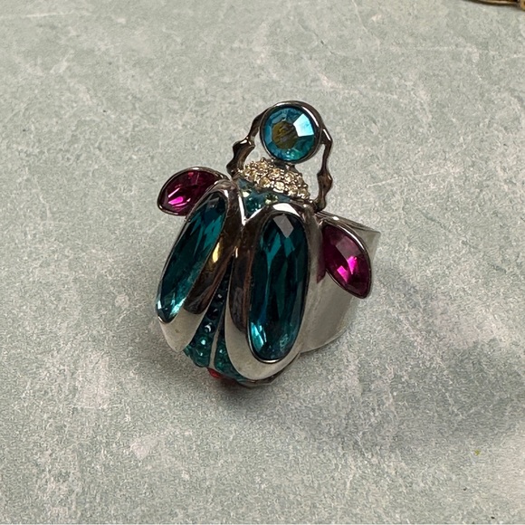 SWAROVSKI 1181261 TRANSLUCENT SCARAB BEETLE CRYSTAL RING SIZE US 5.5 - Picture 2 of 9